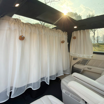 汽车车载遮阳窗帘嵌入式轨道防隐私隔热防晒帘侧窗前后排内隔断帘