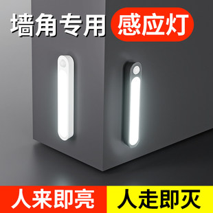墙角人体感应灯人来即亮人走即灭楼梯踏步入户门转角小夜灯充电款