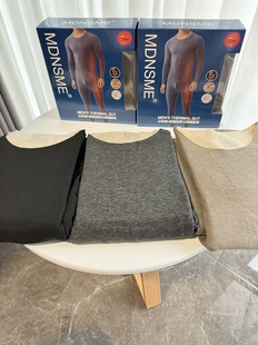 无痕裸感亲肤保暖内衣套装 套装 秋衣秋裤 山羊绒发热纤维圆领男女款