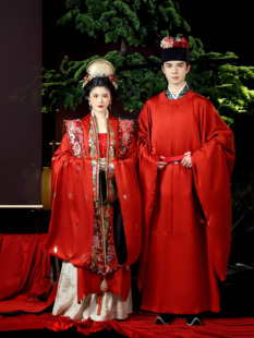 襦一坊丨缔良缘 宋制结婚服汉服云锦霞帔香云纱大袖衫褙子宋公服