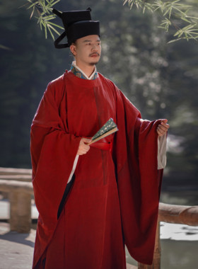 襦一坊丨甘州令 宋公服龟裂纹香云纱宋锦中衣桑蚕丝莨绸复原汉服
