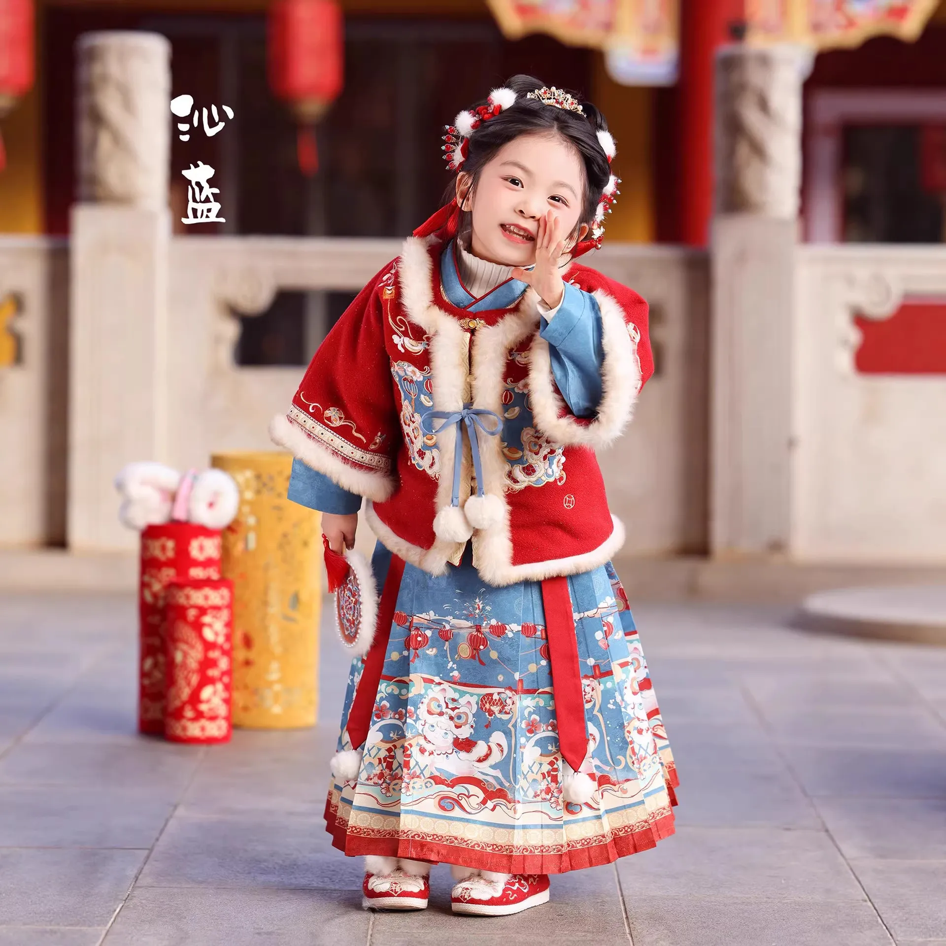 汉服女童2026冬季新款明制中国风古装女宝宝喜庆过年拜年服,童装/婴儿装/亲子装,汉服,淘宝优惠券,粉丝福利购,淘宝优惠卷