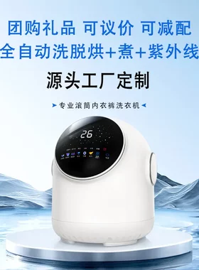 全自动内衣洗衣机内裤清洗机小型高温煮洗消毒杀菌烘干迷你洗衣机