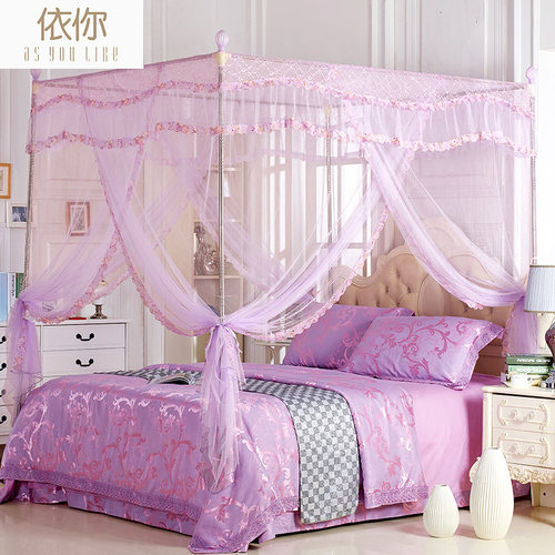 简约蚊帐落地式宫廷双人夏季