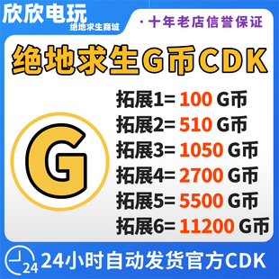 G币绝地求生G币CDK金币游戏币gb点券兑换码吃鸡gb皮肤充值激活cdk
