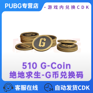 PUBGg币绝地求生510G 永久STEAM COIN吃鸡商店充值卡货币CDK兑换码