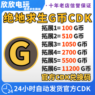 G币绝地求生G币金币gb点券CDK兑换码余额货币吃鸡皮肤充值激活cdk