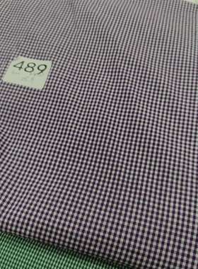 3米紫色纯棉色织小格子2mm