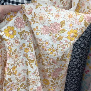 温柔满印花花纯棉细纱织剪花提花3米