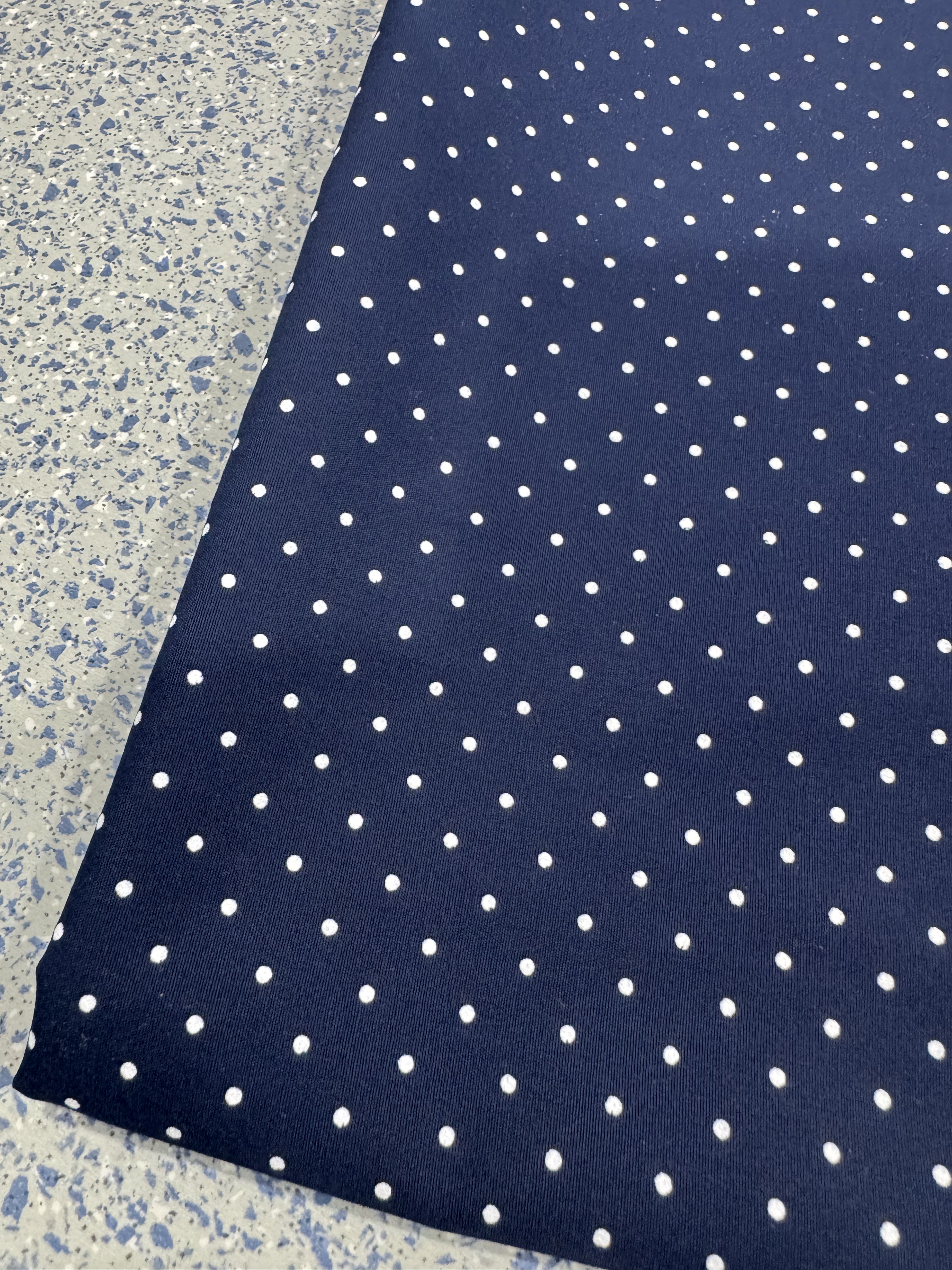 纯棉府绸藏蓝色小波点衬衣裙子连衣裙床品居家服diy长3米宽1.45米