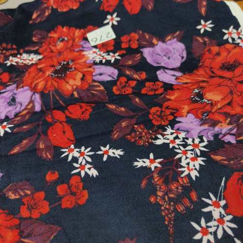 高级复古花花弹力平绒3米 做裙子抱枕毯子手工制作