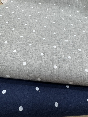 纯棉灰色色纺白色波点印花衬衣裙子连衣裙居家服 长3米宽1.45米