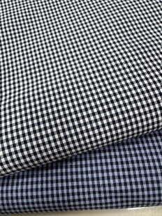 纯棉0.2cm色织小格子衬衣裙子连衣裙床品居家服diy长3米宽1.45米