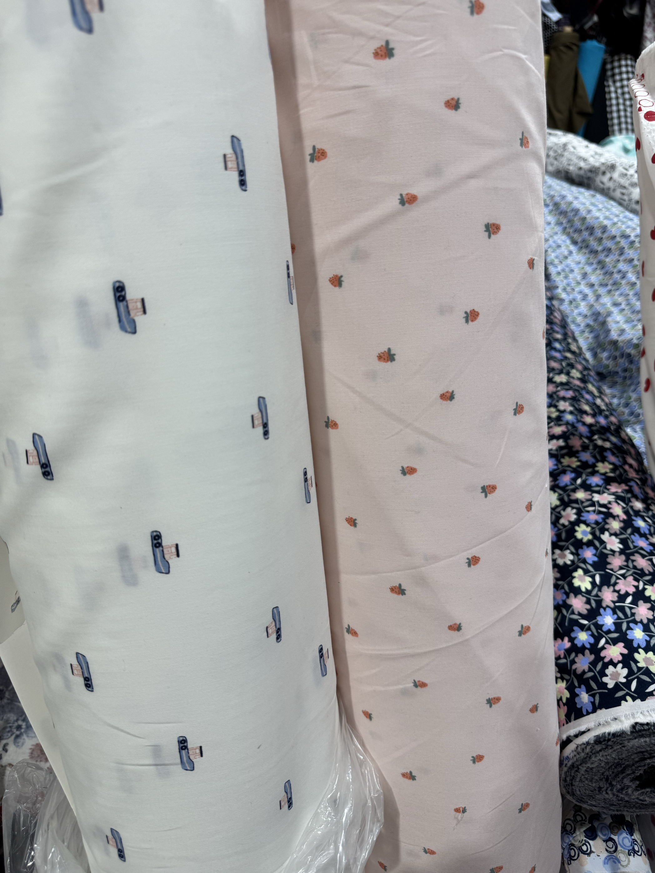 纯棉府绸可爱图案印花衬衣裙子连衣裙床品居家服手工长3米宽1.5米