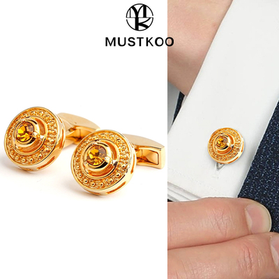 免费刻字礼盒装袖扣玛诗杜水晶