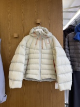 韩系设计感撞色连帽排骨羽绒服女宽松90白鸭绒保暖面包服外套女冬