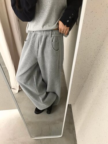 ETHOS韩版直筒休闲束脚卫裤女2026秋冬时尚百搭简约通勤阔腿裤潮