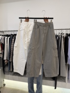 时髦牛仔裤 女2026新款 女 休闲裤 韩代做旧解构设计宽松阔腿弯刀工装