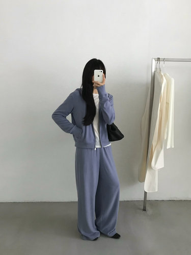 ETHOS韩系连帽拉链卫衣外套两件套女2026新款宽松休闲运动套装潮