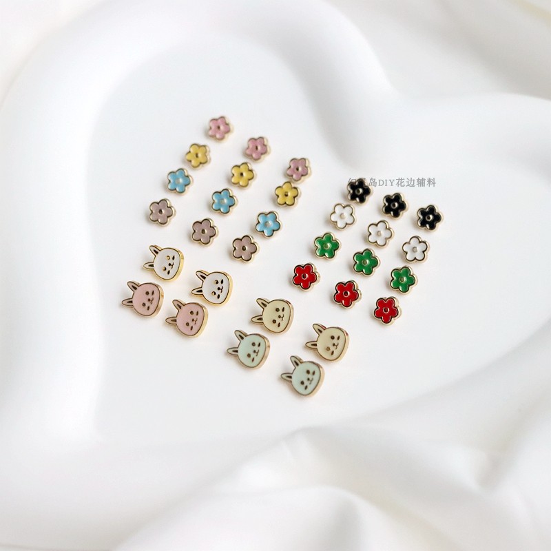 玩偶金属迷你脚纽扣配件