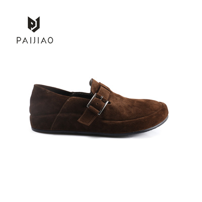 牛反绒磨砂面懒人福音慵懒勃肯鞋冬季女款2025新款一脚蹬XC1110-9