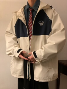 2024年春季新款港风大码外套宽松撞色情侣装夹克冲锋衣 23012-P85图片