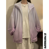 防晒指数50+！中性渐变冰丝防晒衣美式户外宽松外套女类7815-P60，女装防晒衣，电商C213(原B265)