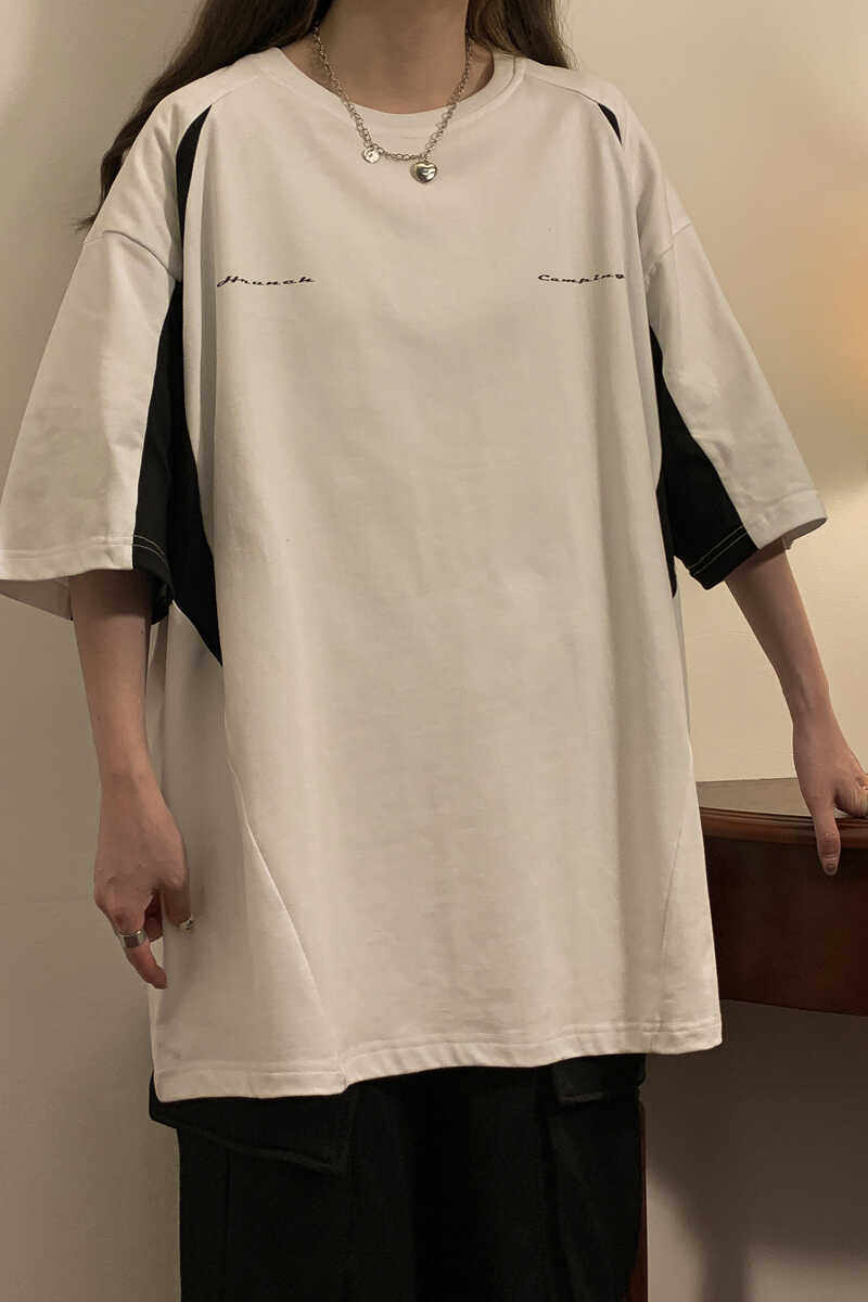 美式街头短袖夏季百搭宽松运动机车插肩袖T恤半袖上衣女7818-P38,女装T恤,电商C213(原B265)