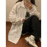 2024年夏季新款美式复古立领防晒服外套ins宽松防晒衣女23033-P58，女装防晒衣，电商C213(原B265)