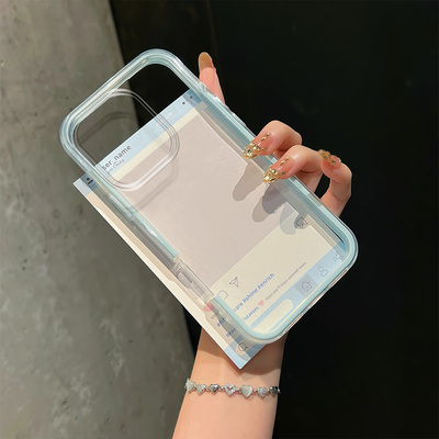 撞色适用opporeno16手机壳新款reno15pro女款reno14系列reno13硅胶12透明二合一10pro+多巴胺全包7se防摔5g女