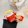 airpods smart cover French fries Hamburger airpods2 Headphone sets lovely Cartoon ins Bluetooth headset silica gel smart cover airpods Chaopai Same item Pendant personality originality