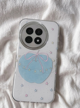 蓝色苹果适用于一加ace5手机壳新款ace3pro小众女oneplus硅胶防摔ace2pro高级感1+12保护套加11超火ins风韩系