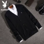 Áo len nam Playboy Áo len nam cardigan mỏng Hàn Quốc áo len mỏng nam mùa thu giản dị - Cardigan áo khoác len nam