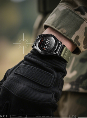 600D军工轻量化尼龙表带~适配精工5号手表罐头鲍鱼SRP601J腕带22