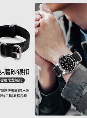 复古织纹尼龙表带~适配Patek Philippe百达翡丽5127A/5196A腕表