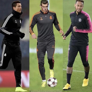 巴黎出场服梅西半拉链比赛队服内马尔长袖 秋冬姆巴佩训练服足球服