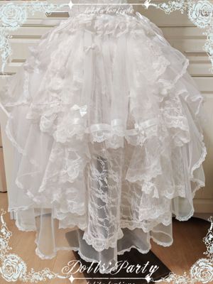 Lolita原创手作洛丽塔baby小羽毛蕾丝雀之羽花边拖尾头纱两用