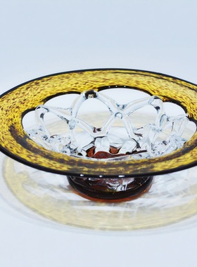 棕色玻璃摆件ins风花瓶现代简约花器工艺品家居餐桌装饰品盖碗