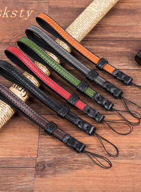 适用于微单索尼zv1rx100m567理光GR23相机手绳富士莱卡手腕带皮绳