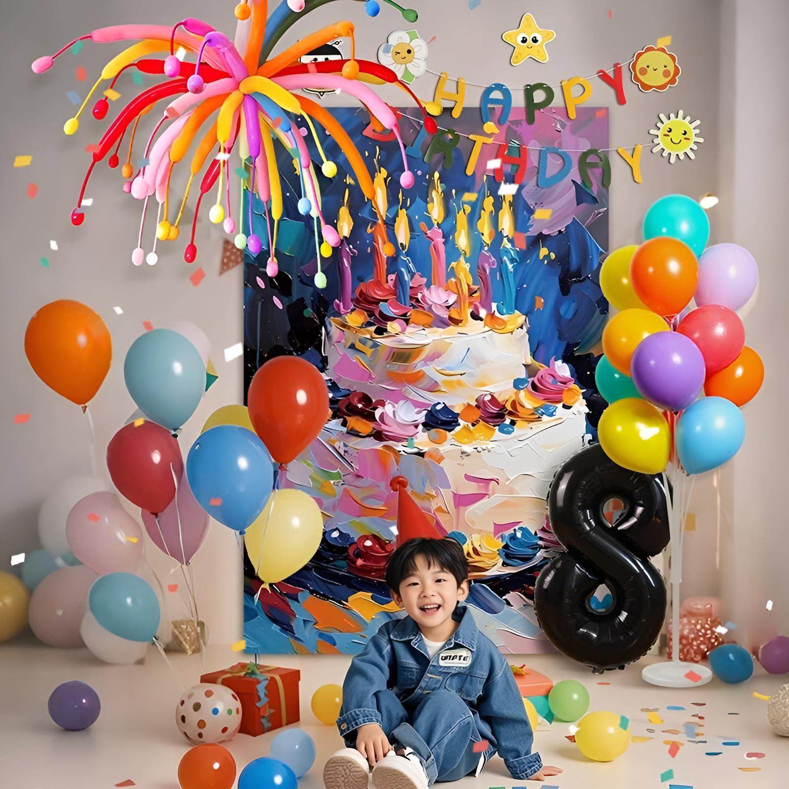 男女孩生日场景布置装饰宝宝儿童周岁礼宴会烟花气球背景油画挂布,节庆用品/礼品,装扮布置套餐,淘宝优惠券,粉丝福利购,淘宝优惠卷