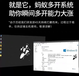 游戏工作室W10精简纯净蚂蚁多开系统重装雷电模拟器远程搬砖电脑