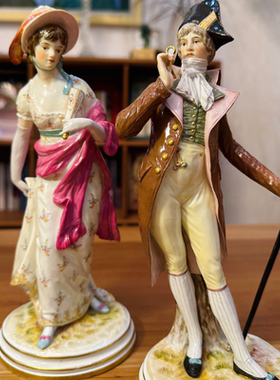 德国meissen梅森陶瓷人偶新艺术时期瓷偶室内装饰摆件