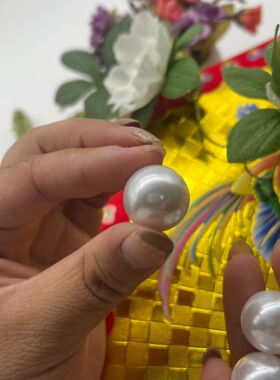 优品高亮仿珍珠圆珠珍珠白无孔20mm散珠折塔手工DIY装饰
