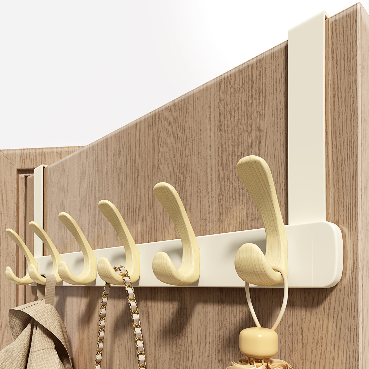 门后挂钩免打孔挂衣架卧室入户门背后衣服挂架帽子收纳壁挂挂衣钩