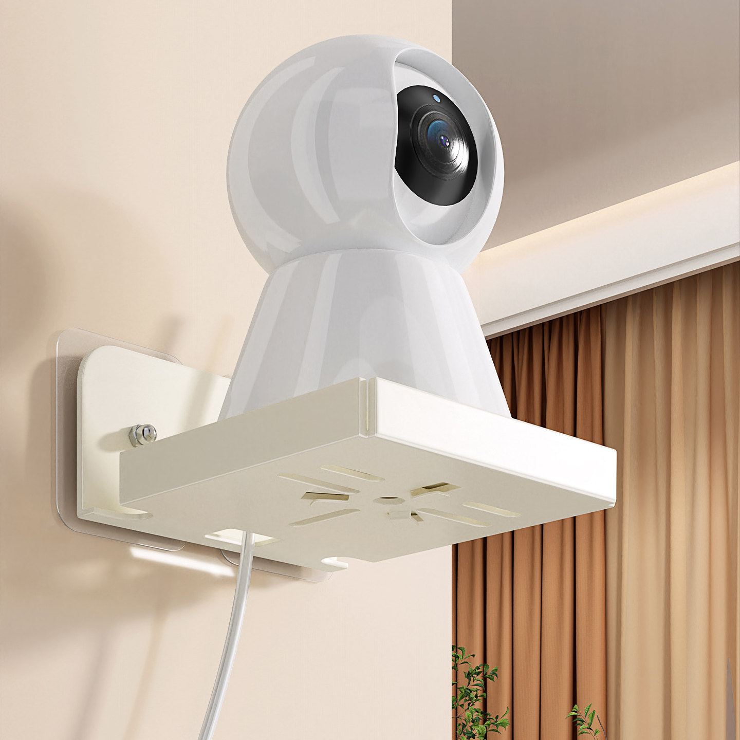 家用摄像头墙上置物架免打孔路由器托架可倒挂放室内外监控器支架,收纳整理,整理架/置物架/收纳架,淘宝优惠券,粉丝福利购,淘宝优惠卷