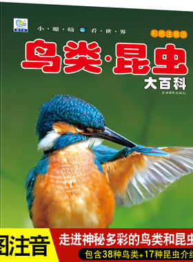 鸟类昆虫百科全书注音幼儿科普书幼儿园小学生大百科书鸟类王国绘本小百科读物全套科学认知少儿儿童3-6-9-12岁书籍dk