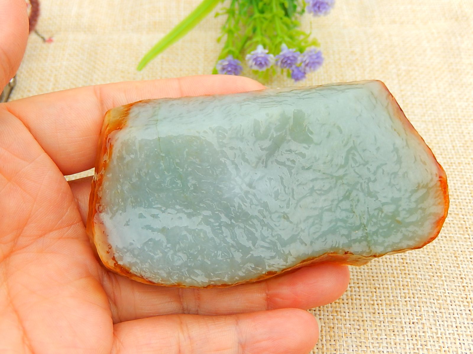 翡翠毛料玉石色料冰种原石明料手镯芯飘绿飘花红翡牌子紫罗兰挂件