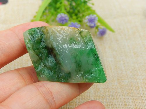 翡翠毛料玉石色料冰种原石明料手镯芯飘绿飘花红翡牌子紫罗兰挂件