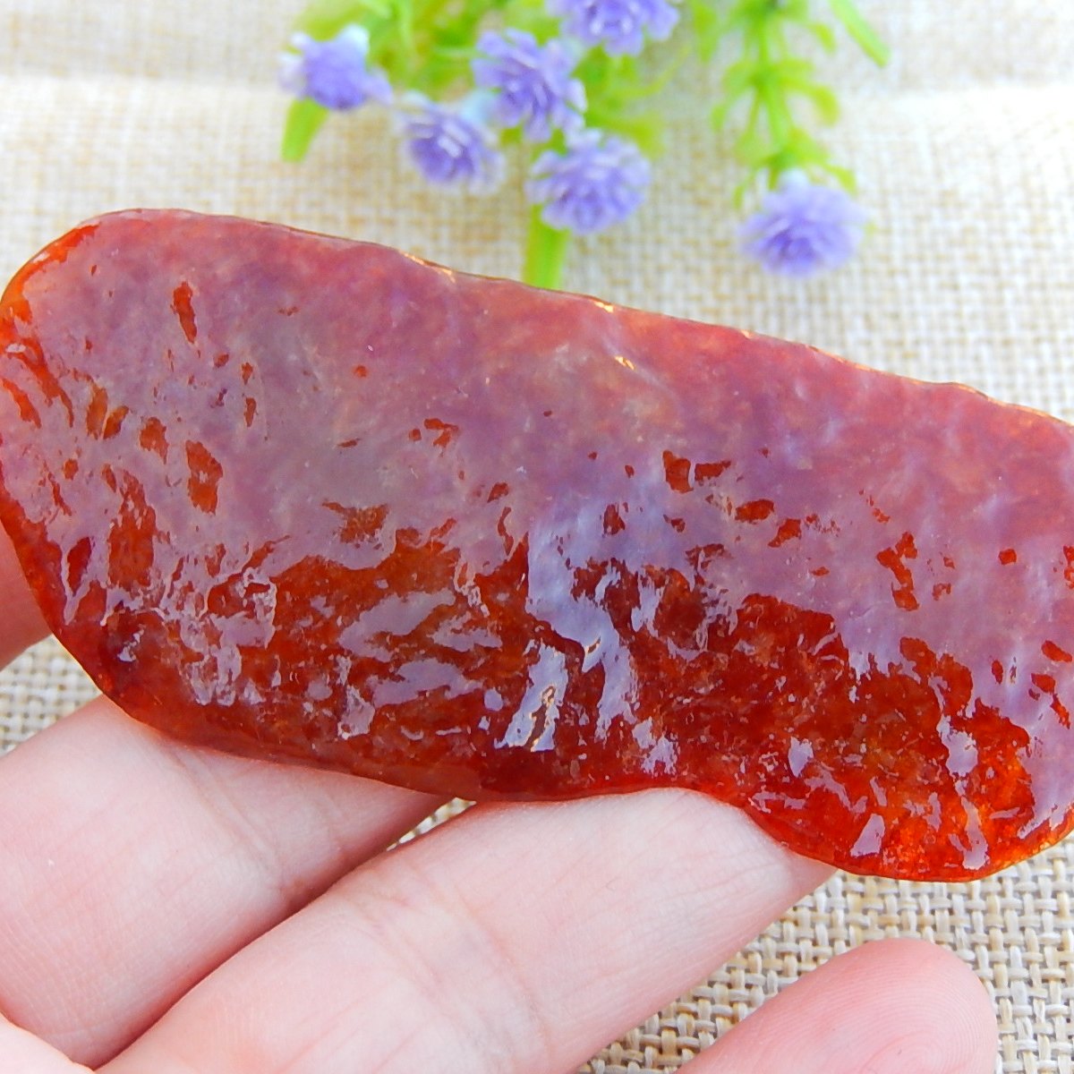 翡翠毛料玉石色料冰种原石明料手镯芯飘绿飘花红翡牌子紫罗兰挂件