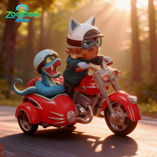 迪士尼疯狂动物城周边潮玩正版疯狂车车卡通公仔摆件盲盒生日礼物